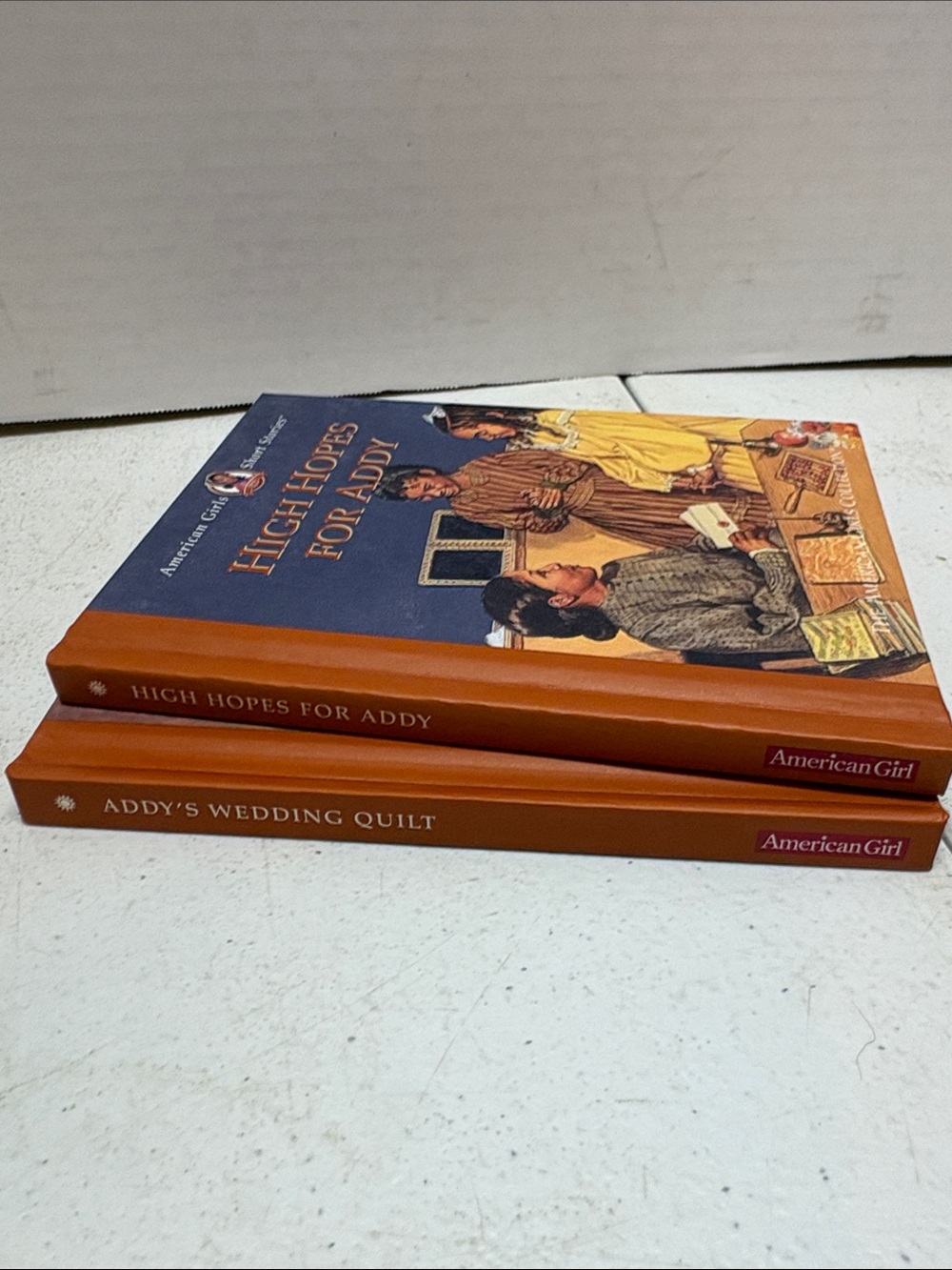 American Girl Addy Book Pair - Orange & Navy Covers